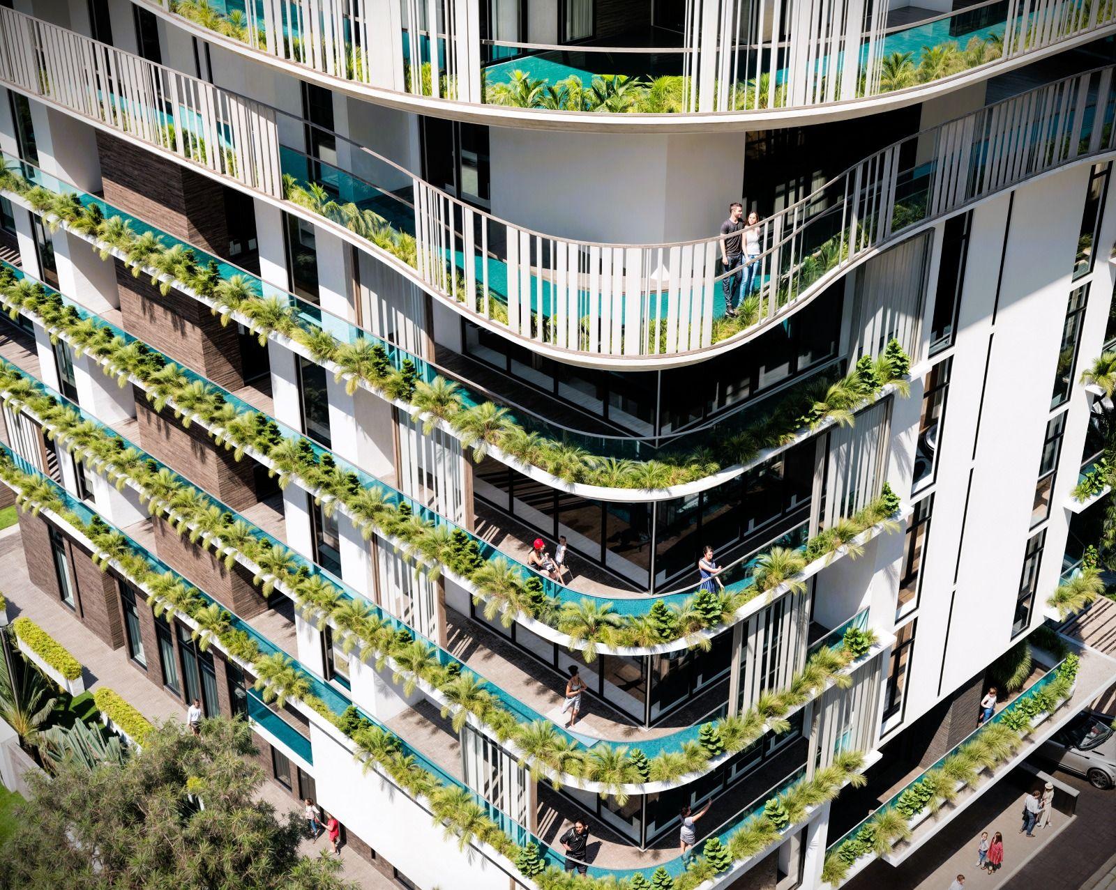 Planted balconies, Blue Horizon, artist’s impression